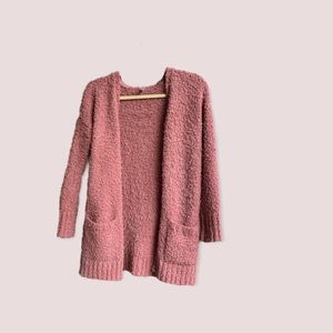 Fuzzy Textured Pink Cardigan 💗